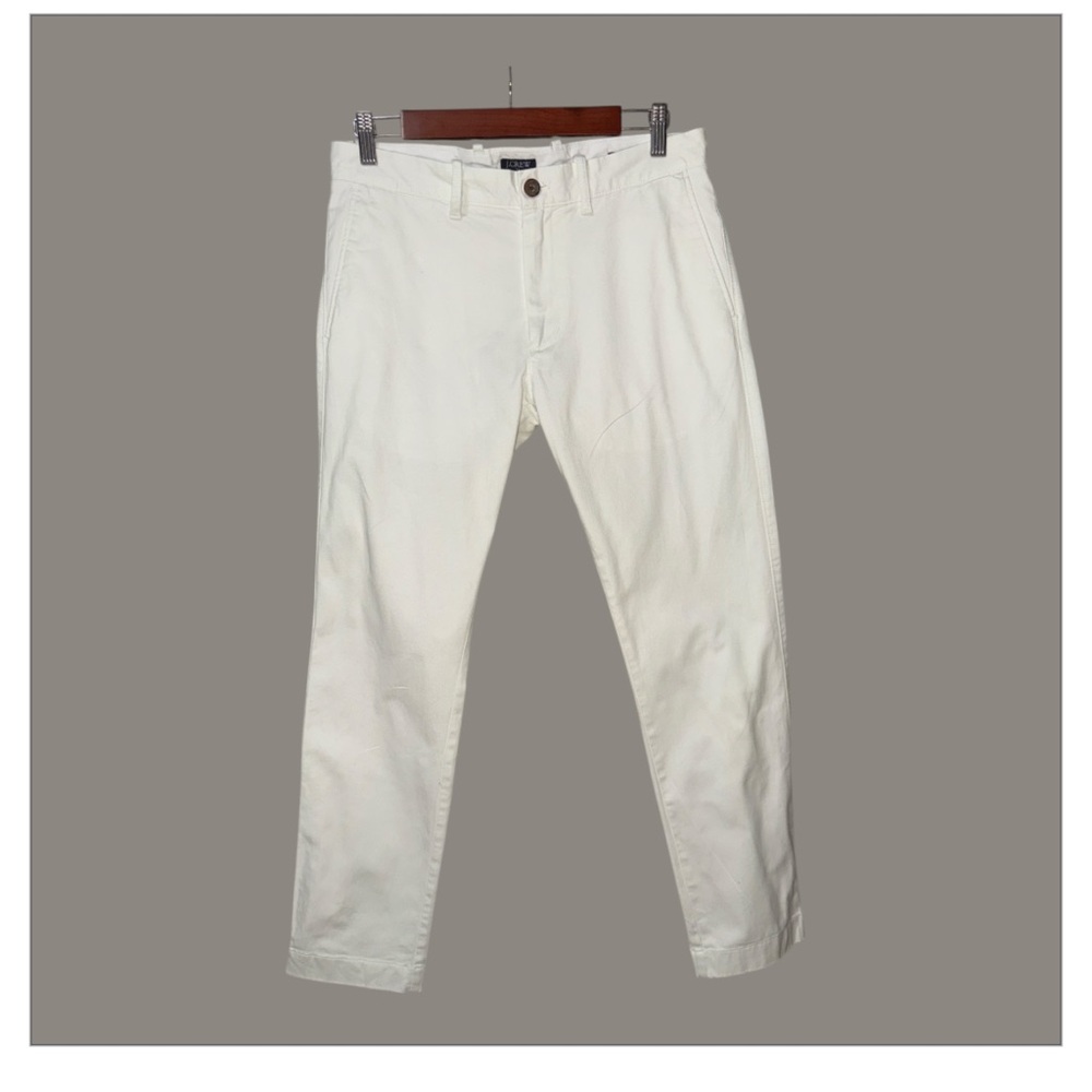 J.Crew Flex Pants Mens 30x30 Slim Fit Straight White Stretch Preppy Chino‎